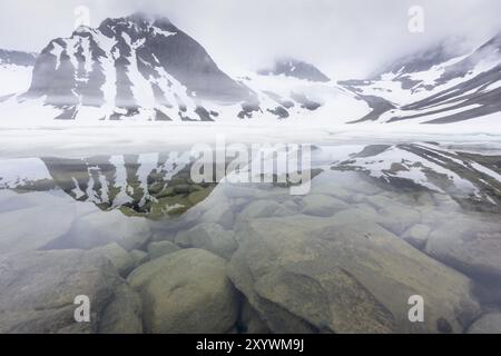 Tarfalasjoen, Kebnekaisefjaell, Norrbotten, Lapponia, Svezia, luglio 2015, Europa Foto Stock