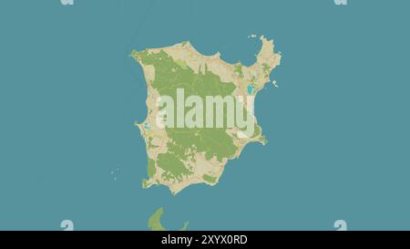 Ko Samui Island nel Golfo di Thailandia su una mappa topografica in stile umanitario OSM Foto Stock