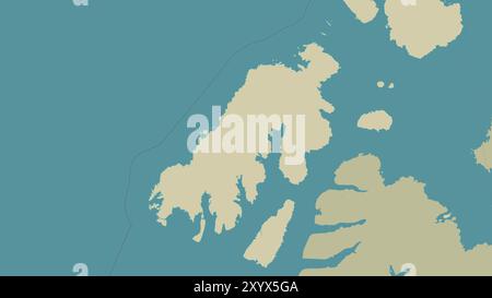 Prince Patrick Island nel Mare di Beaufort su una mappa topografica in stile umanitario OSM Foto Stock