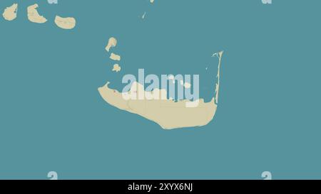 Pulau Sepanjang nel mare di Bali su una mappa topografica in stile umanitario OSM Foto Stock