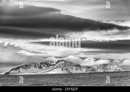 Veduta di Kebnekaise, Norrbotten, Lapponia, Svezia, settembre 2012, Europa Foto Stock