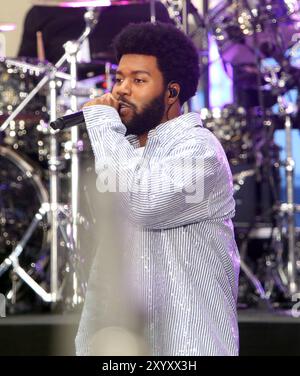 Agosto 30 2024 Khalid si esibisce al Today Show Citi Concert Series al Rockefeller Plaza di New York. 30 agosto 2024 RW/Mediapunch Foto Stock