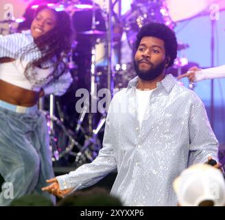 Agosto 30 2024 Khalid si esibisce al Today Show Citi Concert Series al Rockefeller Plaza di New York. 30 agosto 2024 RW/Mediapunch Foto Stock