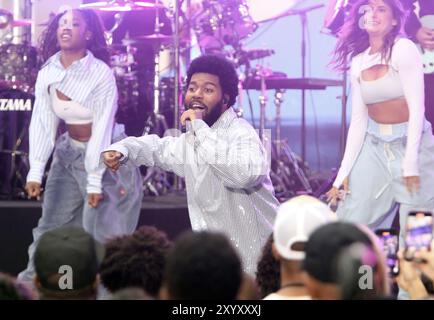 Agosto 30 2024 Khalid si esibisce al Today Show Citi Concert Series al Rockefeller Plaza di New York. 30 agosto 2024 RW/Mediapunch Foto Stock