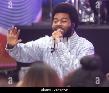 Agosto 30 2024 Khalid si esibisce al Today Show Citi Concert Series al Rockefeller Plaza di New York. 30 agosto 2024 RW/Mediapunch Foto Stock