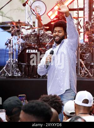 Agosto 30 2024 Khalid si esibisce al Today Show Citi Concert Series al Rockefeller Plaza di New York. 30 agosto 2024 RW/Mediapunch Foto Stock