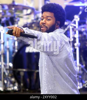 Agosto 30 2024 Khalid si esibisce al Today Show Citi Concert Series al Rockefeller Plaza di New York. 30 agosto 2024 RW/Mediapunch Foto Stock