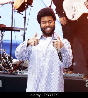 Agosto 30 2024 Khalid si esibisce al Today Show Citi Concert Series al Rockefeller Plaza di New York. 30 agosto 2024 RW/Mediapunch Foto Stock