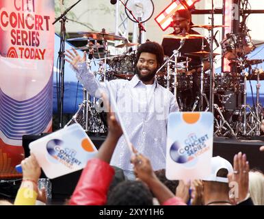 Agosto 30 2024 Khalid si esibisce al Today Show Citi Concert Series al Rockefeller Plaza di New York. 30 agosto 2024 RW/Mediapunch Foto Stock