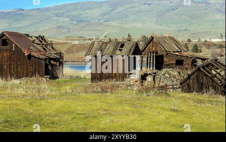 Gulick Homestead e Indian Shaker Church, The Dalles Oregon Foto Stock