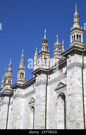 Cattedrale medievale di Como sul Lago di Como, Italia, Europa Foto Stock