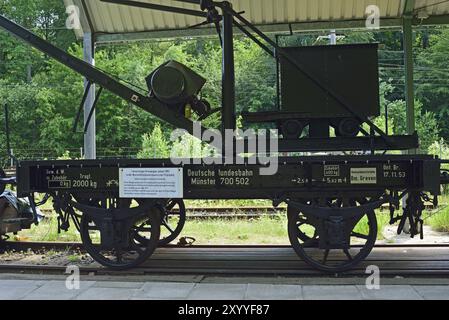 Europa, Germania, Aumuehle, Holstein, Ducato di Lauenburg, regione metropolitana di Amburgo, ferrovie museali, ferrovia museale, capannone motori Aumuehle, all'aperto Foto Stock