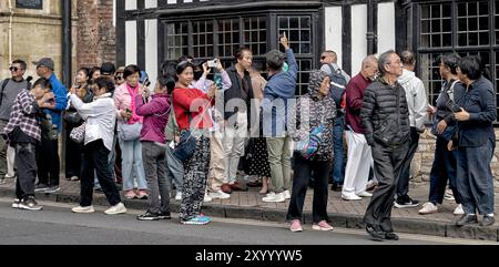 Chinese Tourist UK, Stratford Upon Avon, Inghilterra, Foto Stock