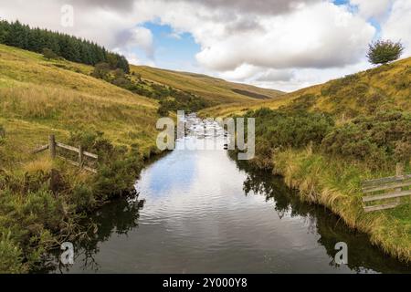 Afon Llúria vicino Ystradfellte in Powys, Wales, Regno Unito Foto Stock