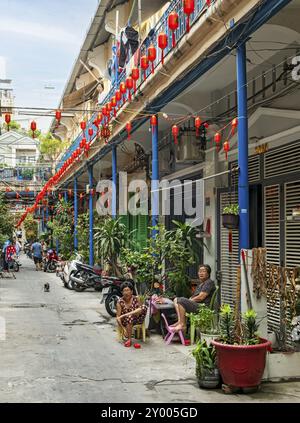 Hao si Phuong Alley, Saigon Chinatown, Cho Lon, ho chi Minh City, Vietnam, Asia Foto Stock