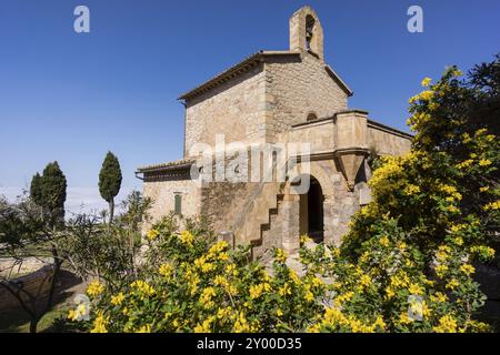 Cappella attuale, progettata da Frederic Wachskmann e costruita ai tempi dell'arciduca Luis Salvador, monastero di Miramar, Valldemossa, fondato nel 1276 da Foto Stock