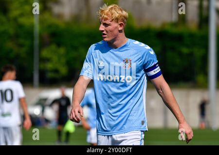 Landore, Swansea, Galles. 31 agosto 2024. David Mantle del Coventry City durante il match Under 18 Professional Development League tra Swansea City e Coventry City al JOMA High Performance Centre di Landore, Swansea, Galles, Regno Unito, il 31 agosto 2024. Crediti: Duncan Thomas/Majestic Media/Alamy Live News. Foto Stock