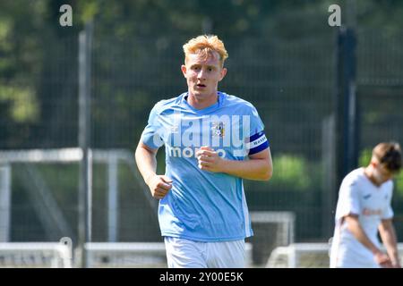 Landore, Swansea, Galles. 31 agosto 2024. David Mantle del Coventry City durante il match Under 18 Professional Development League tra Swansea City e Coventry City al JOMA High Performance Centre di Landore, Swansea, Galles, Regno Unito, il 31 agosto 2024. Crediti: Duncan Thomas/Majestic Media/Alamy Live News. Foto Stock