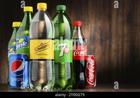 Il mercato globale delle bevande analcoliche è dominato dai marchi di poche multinazionali fondate in Nord America. Tra questi ci sono Pepsico, Coca Cola e Dr. Pep Foto Stock