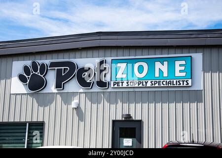 Cartello PET zone su o'Leary Avenue a St. John's, Newfoundland & Labrador, Canada Foto Stock