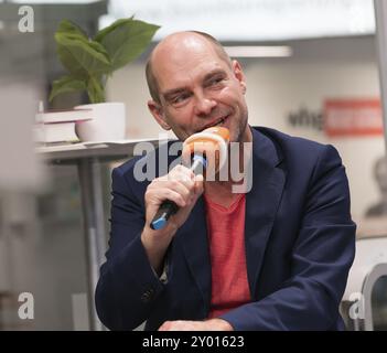 FRANCOFORTE SUL MENO, Germania, 20 ottobre 2023: Korbinian Frenzel (*1978), alla 75a Fiera del Libro di Francoforte, Europa Foto Stock