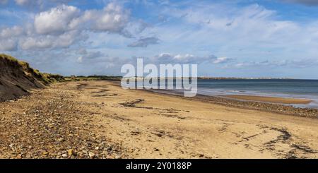 North Beach in Cambois vicino Blyth, Northumberland, England, Regno Unito Foto Stock