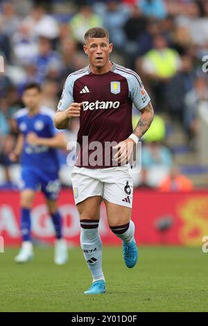 Ross Barkley dell'Aston Villa durante la partita di calcio di Premier League tra Leicester City e Aston Villa al King Power Stadium di Leicester, Inghilterra. (James Holyoak/SPP) credito: SPP Sport Press Photo. /Alamy Live News Foto Stock