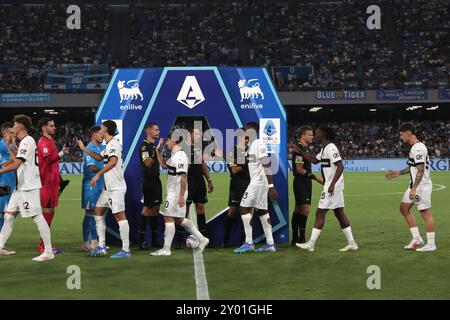 Napoli, Italia. 31 agosto 2024. Schieramento durante la partita di calcio di serie A tra Napoli e Parma allo Stadio Diego Armando Maradona di Napoli, italia meridionale - sabato 31 agosto 2024. Sport - calcio . (Foto di Alessandro Garofalo/Lapresse) credito: LaPresse/Alamy Live News Foto Stock