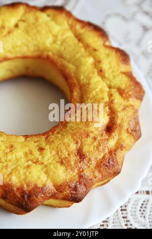 Casseruola di cagliata sotto forma di torta Foto Stock