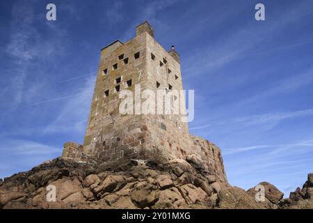 Seymour Tower al largo dell'Isola del Canale di Jersey, Regno Unito Foto Stock