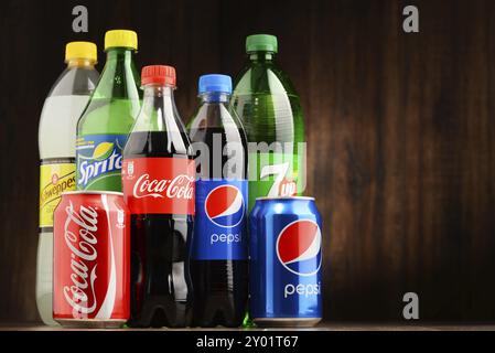 Il mercato globale delle bevande analcoliche è dominato dai marchi di poche multinazionali fondate in Nord America. Tra questi ci sono Pepsico, Coca Cola e Dr. Pep Foto Stock