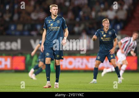 Tilburg, Paesi Bassi. 31 agosto 2024. TILBURG, PAESI BASSI - AGOSTO 31: Tobias Lauritsen dello Sparta Rotterdam durante l'Ere Divisie match tra Willem II e Sparta Rotterdam al Koning Willem II stadion il 31 agosto 2024 a Tilburg, Paesi Bassi. (Foto di Peter Lous/Orange Pictures) credito: Orange Pics BV/Alamy Live News Foto Stock