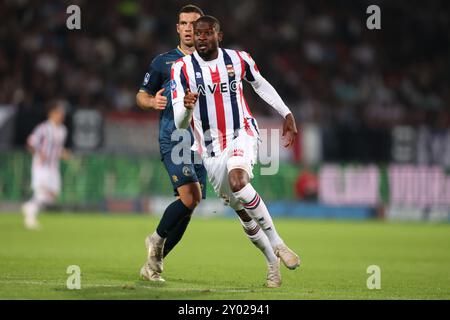 Tilburg, Paesi Bassi. 31 agosto 2024. TILBURG, PAESI BASSI - AGOSTO 31: Jeremy Bokila di Willem II durante l'era Divisie match tra Willem II e Sparta Rotterdam al Koning Willem II stadion il 31 agosto 2024 a Tilburg, Paesi Bassi. (Foto di Peter Lous/Orange Pictures) credito: Orange Pics BV/Alamy Live News Foto Stock