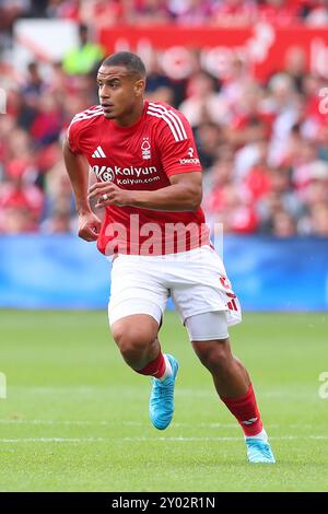 Nottingham, Regno Unito. 31 agosto 2024. Murillo di Nottingham Forest durante la partita di Nottingham Forest FC contro Wolverhampton Wanderers FC English Premier League al City Ground, Nottingham, Inghilterra, Regno Unito il 31 agosto 2024 Credit: Every Second Media/Alamy Live News Foto Stock