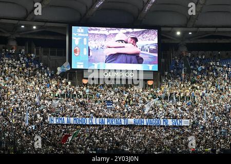 30 agosto 2024, Stadio Olimpico, Roma, Italia; Golden Gala Diamond League Athletics; tifosi laziali Foto Stock