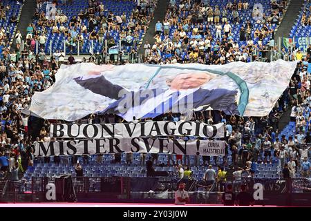 30 agosto 2024, Stadio Olimpico, Roma, Italia; Golden Gala Diamond League Athletics; tifosi laziali Foto Stock