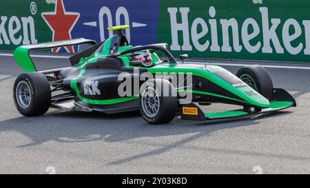 Zandvoort, Niederlande. 23 agosto 2024. Carrie Schreiner (GER, Campos Racing), 23.08.2024, Zandvoort (Niederlande), Motorsport, Großer Preis der Niederlande 2024, F1 Academy Credit: dpa/Alamy Live News Foto Stock