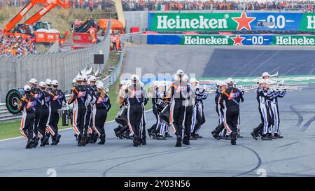 Banda in der Startaufstellung, 25.08.2024, Zandvoort (Niederlande), Motorsport, Formel 1, Großer Preis der Niederlande 2024 Foto Stock