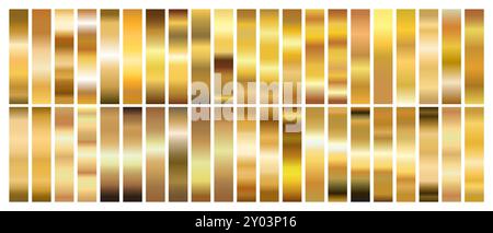 Set campioni colore sfumature oro Illustrazione Vettoriale