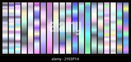 Set colore sfumatura ologramma Illustrazione Vettoriale