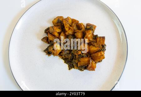 Saag allo Foto Stock