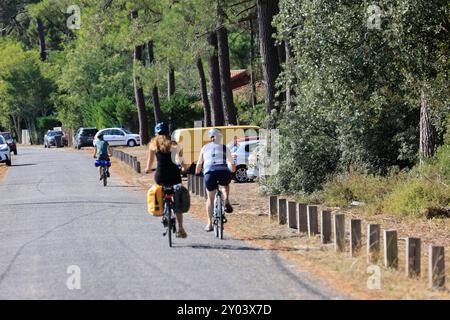 Sulle rive del lago Lacanau, parte dei grandi Laghi delle Landes nel sud-ovest della Francia. Lacanau, Gironde, Francia, Europa. Foto di Hugo Martin/Alamy. Foto Stock