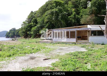 1° settembre 2024. Ishinomaki, Prefettura di Miyagi, Giappone. I dintorni di White Deer (Oshika), un'opera di Kohei Nawa. Foto Stock