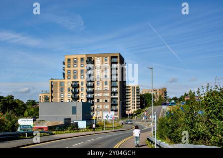 Watford Riverwell Housing Development, Watford, Hertfordshire, Inghilterra, U Foto Stock