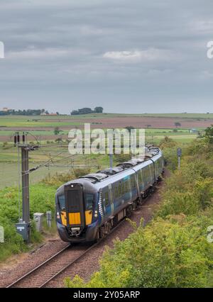 13/06/2024 Drem Junction 385029 + 385039 2Y05 1422 North Berwick per Edimburgo Foto Stock