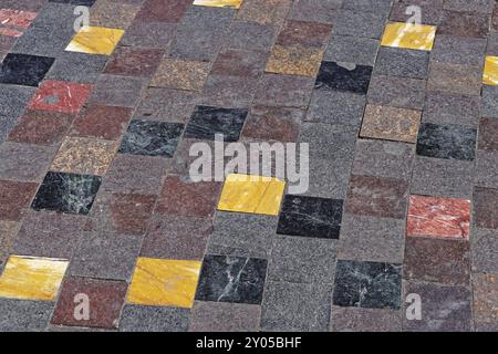 Piastrelle per pavimento in piazza Monastiraki ad Atene Foto Stock