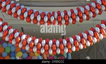 Palloncino elio decorazione per la cerimonia di apertura Foto Stock