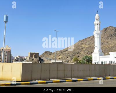 Il luogo della battaglia della fossa Khandaq Ahzab o Confederati, faceva parte del conflitto tra i musulmani e i Quraysh, le 7 moschee Foto Stock