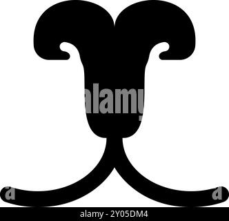 Cat's nose mouth Cat PET Concept icona veterinaria colore nero immagine vettoriale stile piatto semplice Illustrazione Vettoriale