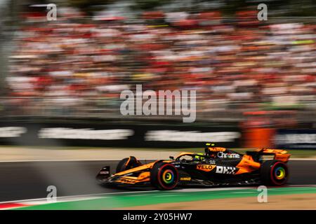 Monza, Italia - 21 giu 2024:, #4 Lando Norris (GBR, McLaren), sabato prove libere in vista delle qualifiche per il GP d'Italia di F1 Foto Stock